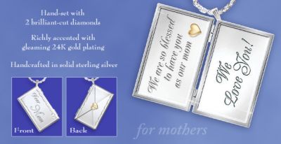 Dear Mom Love Letter Locket Necklace