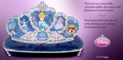 Collectible Disney Cinderella Princess Tiara - First-ever Disney Cinderella Princess Tiara from Bradford Exchange! Porcelain with Gleaming Simulated Gems and Platinum!