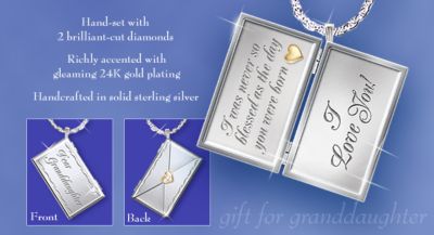 Dear Granddaughter Letter Of Love Pendant