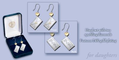 Dear Daughter Letter Of Love Earrings