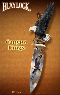The Bradford Exchange Canyon Kings Bald Eagle Art Collectible Knife Replica