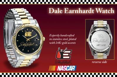 Dale Earnhardt Legacy Watch - Exclusive Dale Earnhardt Watch Honors a Racing Legend! Distinctive Timepiece Makes a Great Collectible Dale Earnhardt Gift