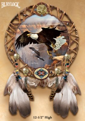 The Bradford Exchange Dream Flight Bald Eagle Art Dreamcatcher: Native American Style Home Decor
