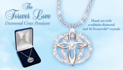 Forever Diamond Cross Pendant Necklace