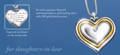 Dear Daughter-In-Law Diamond Pendant Necklace
