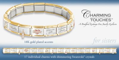 Sisters Forever Italian Charm Bracelet