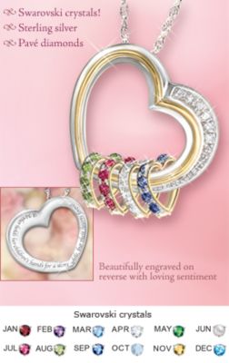 Forever In A Mother's Heart Birthstone Pendant
