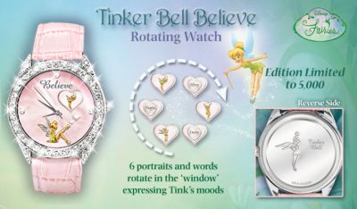 Click here to buy Disney Tinker Bell Believe Rotating Watch by The Bradford Exchange.