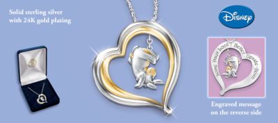 Some Days Look Better Upside Down Eeyore Pendant Necklace: Disney Winnie The Pooh Jewelry - Heart-shaped Eeyore Pendant Necklace! Handcrafted Sterling Silver Disney Winnie the Pooh Jewelry!
