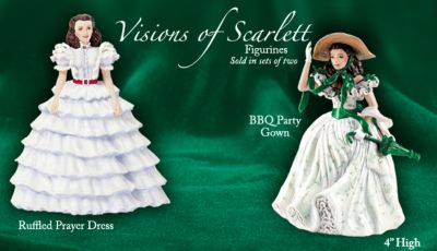 Visions Of Scarlett OHara Figurine Collection - Gone With The Wind Memorabilia: Set One - Well-dressed Belle! Scarlett OHara Figurines Celebrate Scarletts Elegant Couture! Exclusive Limited Edition
