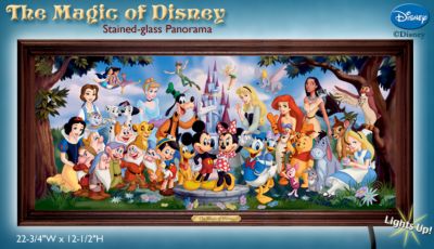 The Magic Of Disney Stained-Glass Panorama