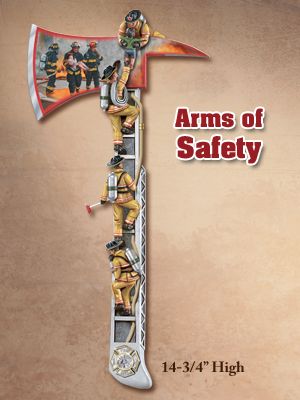 The Bradford Exchange Arms Of Safety Collectible Fireman's Axe Replica Wall Decor