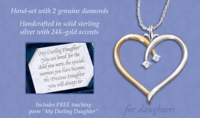 My Darling Daughter Diamond Pendant Necklace