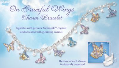 On Graceful Wings Charm Bracelet