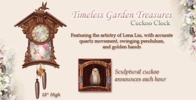 Lena Liu Timeless Garden Treasures Hummingbird Art Wooden Cuckoo Clock: Bird Lover Gift - Exclusive Lena Liu Wooden Cuckoo Clock Adorned with Hummingbird Art! Unique Wall Decor or Collectible Bird Lover Gift!