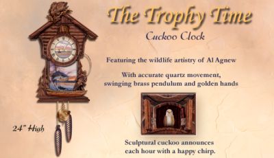 Largemouth Bass Fishing Art Wall Decor cuckoo clock