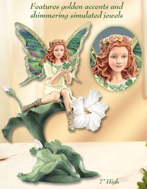 The Bradford Exchange Luck Of The Irish Collectible Fairy Figurine: Emerald Isle Fairy