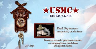 USMC Hour Of Pride Cuckoo Clock