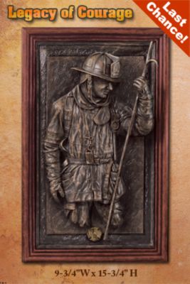  Legacy Of Courage Firefighter Wall Hanging Plaque: Firefighter Tribute Wall Decor