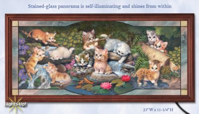 A Purr-fect Adventure Stained Glass Wall Decor Art