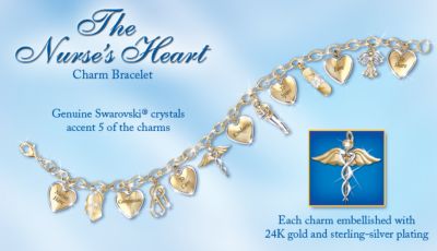 A Nurse's Heart Charm Bracelet
