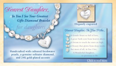 Dearest Daughter, Your Greatest Gifts Diamond And Pearl Bracelet: Gift For Daughters - Diamond and Pearl Bracelet for Daughter Celebrates the Gifts She Brings! The Perfect Exclusive Daughter Jewelry Gift