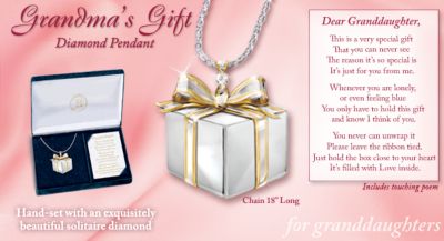 Grandma to Granddaughter Diamond Pendant Necklace