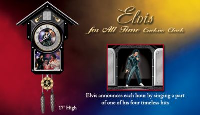 Click here to buy Elvis For All Time Cuckoo Clock by The Bradford Exchange.
