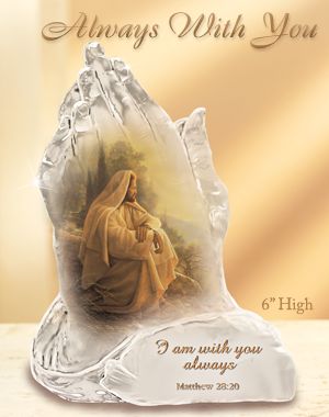 The Bradford Exchange Always With You Praying Hands Religious Art Collectible Figurine