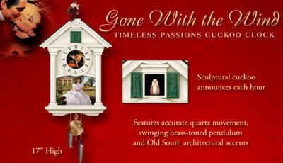 Timeless Passions: Gone With The Wind Cuckoo Clock