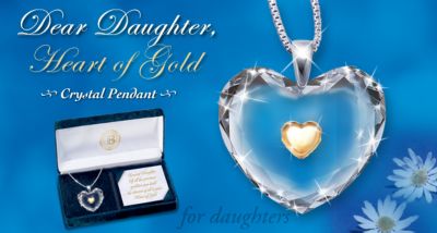 Dear Daughter, Heart Of Gold Pendant Necklace