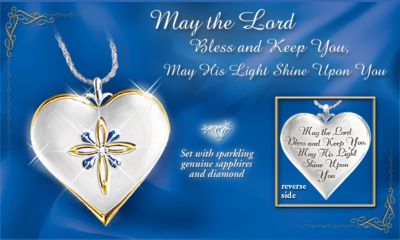 Blessings Of Faith Diamond and Sapphire Pendant