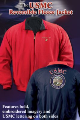 The United States Marine Corp Reversible Men's Fleece Jacket