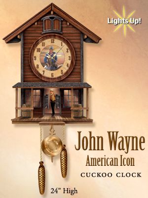The Bradford Exchange John Wayne: American Icon Collectible Cuckoo Clock
