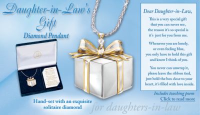 Daughter-In-Law Gift Diamond Pendant Necklace