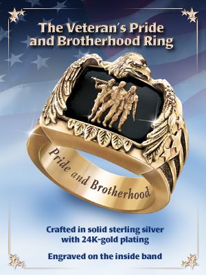 The Veteran's Pride And Brotherhood Men's Ring