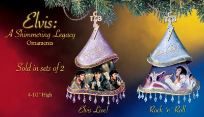 Elvis, A Shimmering Legacy Christmas Ornaments: Set Of Two
