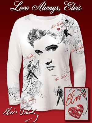 Elvis Presley Artistic Long Sleeved Shirt: Love Always, Elvis