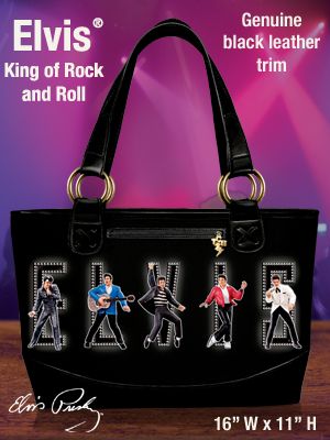 The Bradford Exchange Elvis Presley King Of Rock And Roll Tote Bag