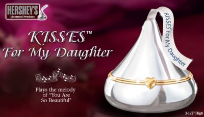HERSHEYS KISSES Dear Daughter Heirloom Porcelain Music Box - Isnt She Sweet! HERSHEY&reg;S KISSES&reg; Collectible Heirloom Porcelain&reg; Music Box Makes Ideal Daughter Gift!