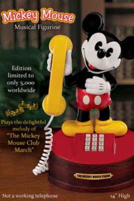 The Bradford Exchange Disney Mickey Mouse Phone Musical Figurine