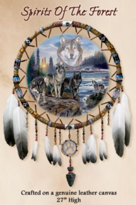Click here to buy Native American Inspired Genuine Leather Dreamcatcher With... by The Bradford Exchange.