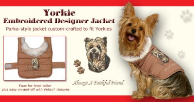 Dr. Brown's Recommended BreedPerfect� Yorkie Embroidered Designer Jacket
