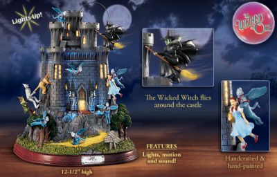 Wizard Of Oz Wicked Witchs Castle Collectible Figurine - Wizard of Oz Wicked Witch Castle Features Lights, Sound and Motion! Exclusive Collectible Halloween Figurine Decor!
