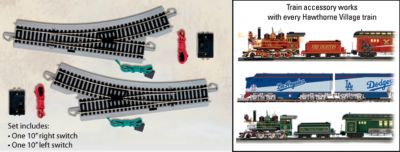 Click here to buy HO Scale Remote Control Switch Train Accessory Set by Hawthorne Village.