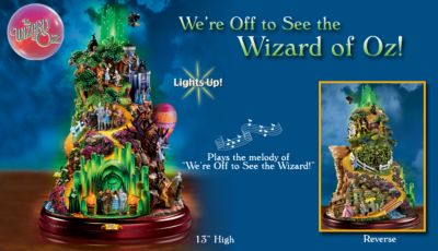 Were Off To See The Wizard Of Oz Sculpture: Collectible Wizard Of Oz Memorabilia - Rotating, Illuminated Wizard of Oz Sculpture has 12 Scenes, Over 25 Figurines! Exclusive First Limited to 5,000!