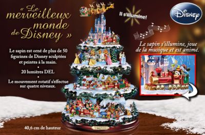 Bradford Exchange Quebec - Magnifique sapin de Noël miniature de Disney faisant tournoyer la 