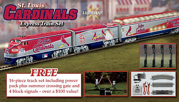 St. Louis Cardinals Express Train Gift Set - <i>St. Louis Cardinals</i> Train Set is On Track for a Championship Tribute! FREE Train Gear Included - a $100 Value!