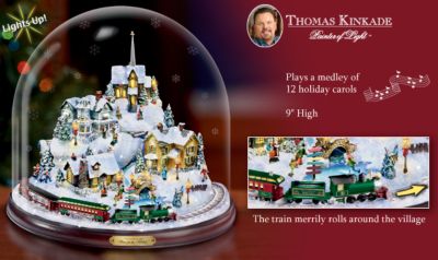 Thomas Kinkade Home For The Holidays Bell Jar