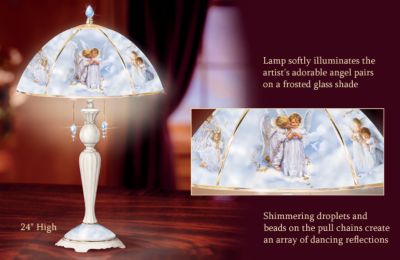 Sandra Kuck Angel Art Table Lamp: Heaven Sent Angels - Limited-Edition Angel Art Table Lamp Illuminates Your Home with a Heavenly Glow! Beautiful Inspirational Home Decor!